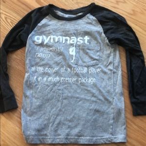 a half sleeve gymnastics shirt
